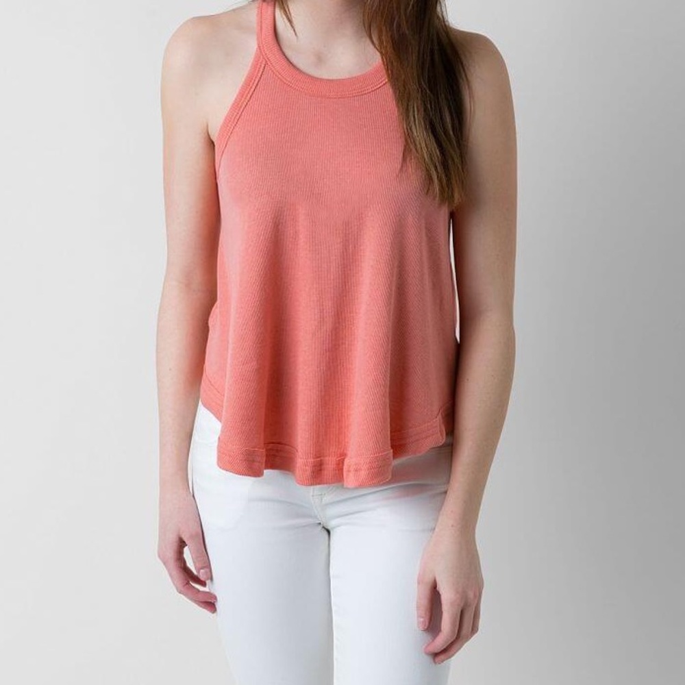 Free People High Neck Swing Casual Tank Coral Size S
